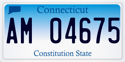 CT license plate AM04675