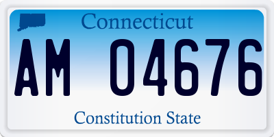 CT license plate AM04676