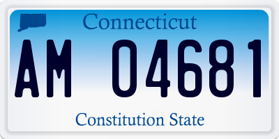 CT license plate AM04681