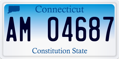 CT license plate AM04687