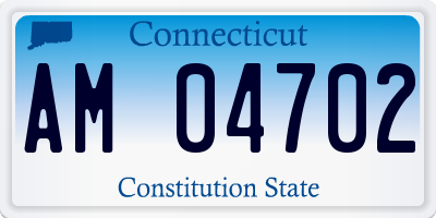 CT license plate AM04702