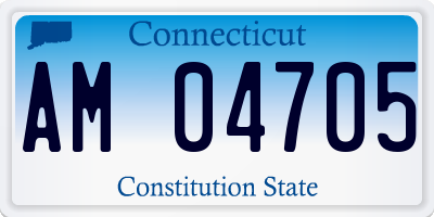 CT license plate AM04705