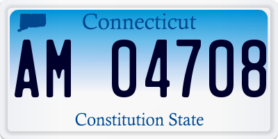 CT license plate AM04708