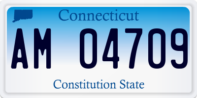 CT license plate AM04709