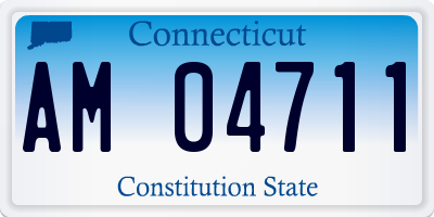 CT license plate AM04711