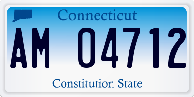CT license plate AM04712