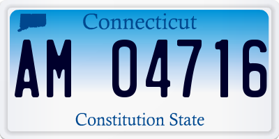 CT license plate AM04716