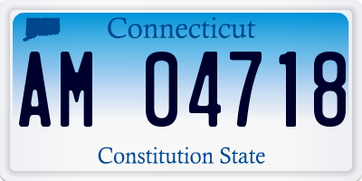 CT license plate AM04718