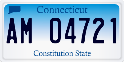 CT license plate AM04721