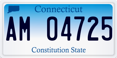 CT license plate AM04725