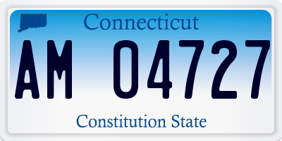 CT license plate AM04727