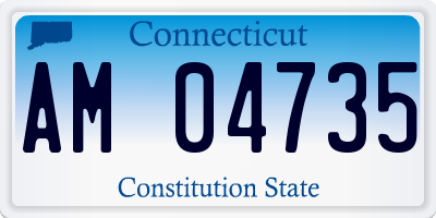 CT license plate AM04735