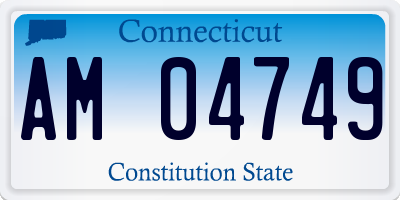 CT license plate AM04749