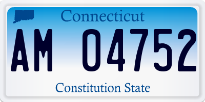CT license plate AM04752