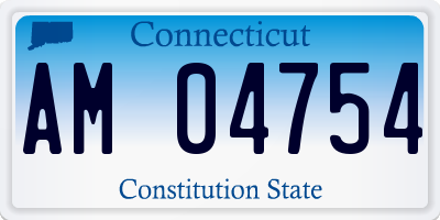 CT license plate AM04754
