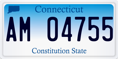 CT license plate AM04755
