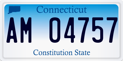 CT license plate AM04757