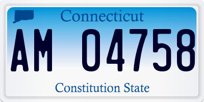 CT license plate AM04758