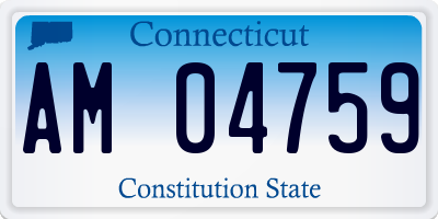 CT license plate AM04759