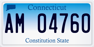 CT license plate AM04760
