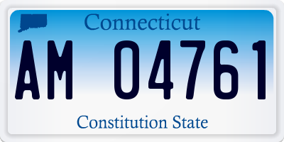 CT license plate AM04761
