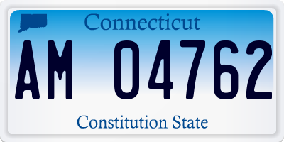 CT license plate AM04762
