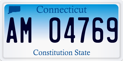 CT license plate AM04769