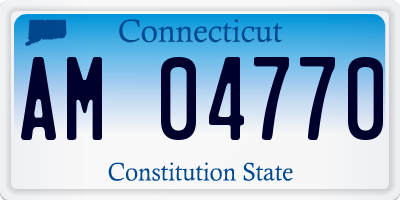 CT license plate AM04770