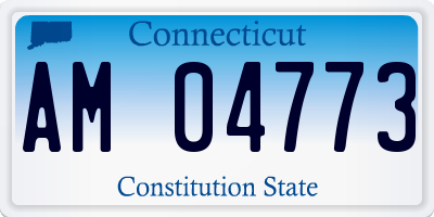 CT license plate AM04773