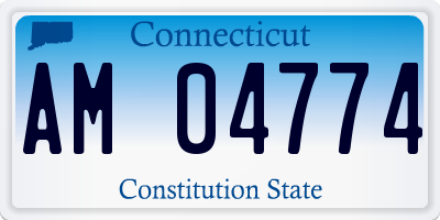 CT license plate AM04774
