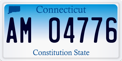 CT license plate AM04776