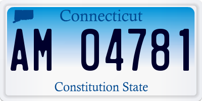 CT license plate AM04781