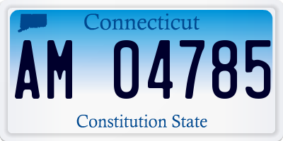 CT license plate AM04785