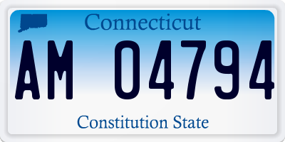 CT license plate AM04794