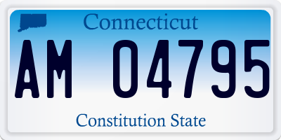 CT license plate AM04795