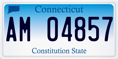 CT license plate AM04857