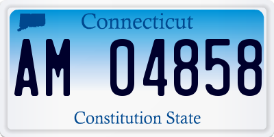 CT license plate AM04858