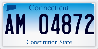 CT license plate AM04872