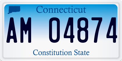 CT license plate AM04874