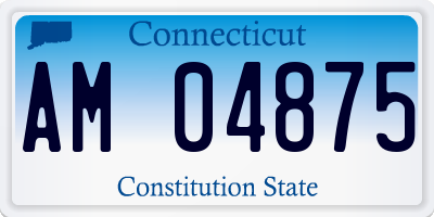 CT license plate AM04875