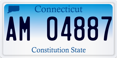 CT license plate AM04887