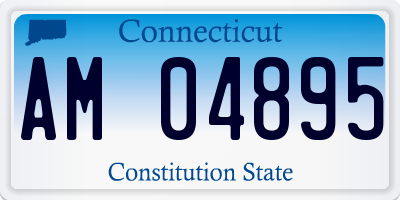 CT license plate AM04895