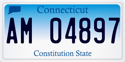 CT license plate AM04897