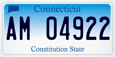 CT license plate AM04922