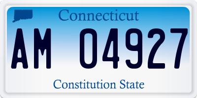 CT license plate AM04927