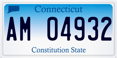 CT license plate AM04932