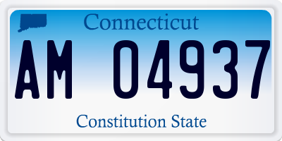 CT license plate AM04937