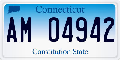 CT license plate AM04942