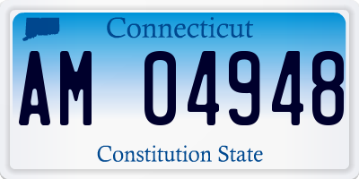 CT license plate AM04948