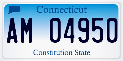CT license plate AM04950